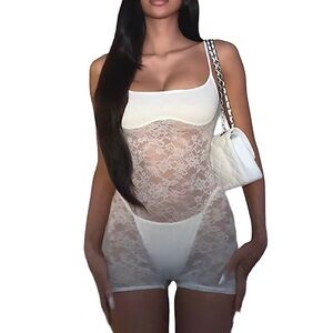 White Lace Romper